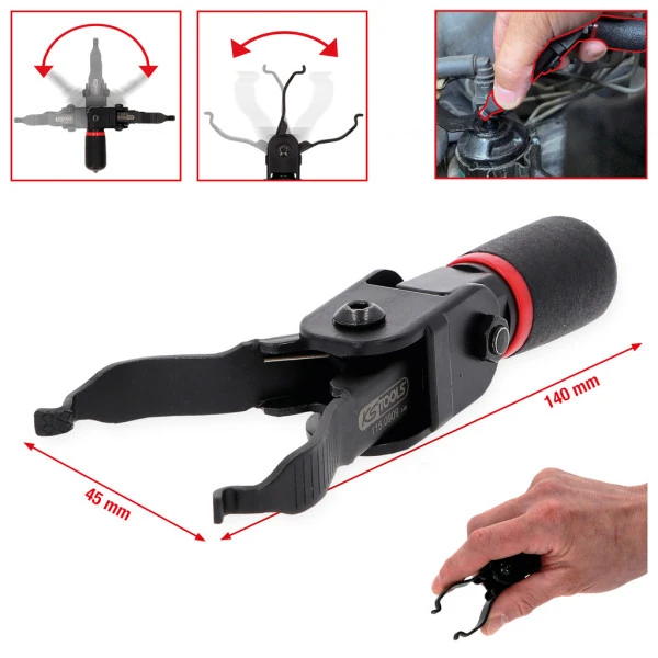 KS Tools Náradie na uvoľňovanie rýchlospojky s otočnou hlavou 115.0909