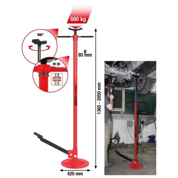 KS Tools Performance teleskopický podporný stojan, max. 680 kg 160.1265