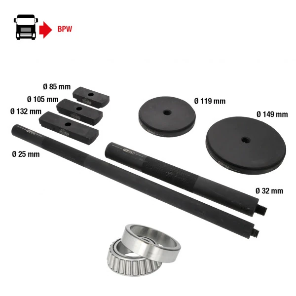 KS Tools Súprava náradia na kolesové ložiská pre BPW, 7-dielna 460.1300