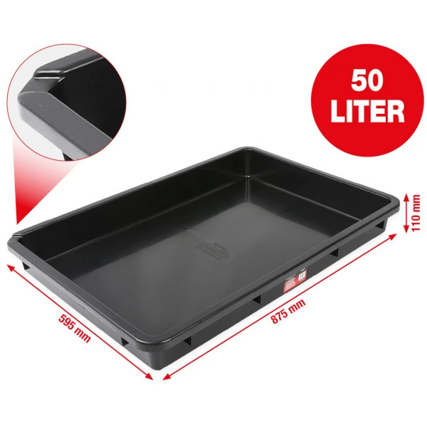 KS Tools Zachytávacia vaňa na olej / viacúčelová vaňa, 50 litrov 150.9592