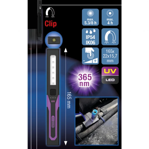 KS Tools eQi UltimateBEAM UV svietidlo na hľadanie netesností 365 nm 150.4641