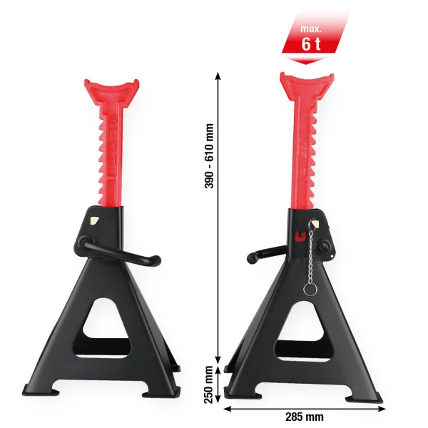 KS Tools performance Oceľový podstavec s rýchlym prestavením, 6000 kg, pár 160.1255
