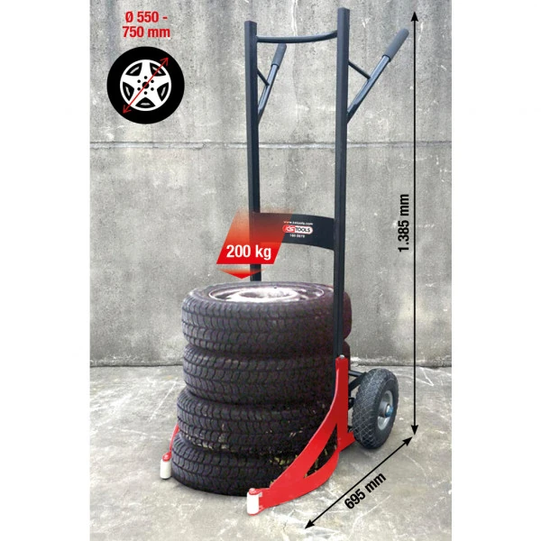 KS Tools performance Profesionálny vozík na pneumatiky, max. 200 kg 160.0070