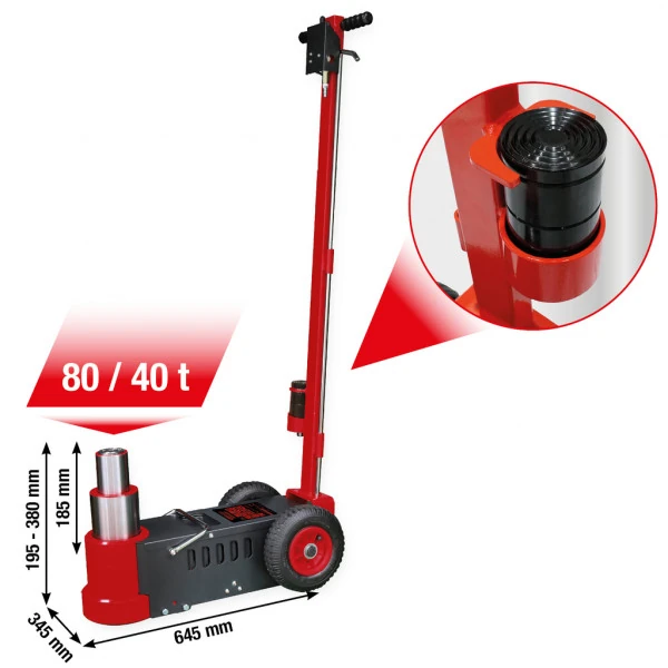 KS Tools performance Vzduchovo-hydraulický zdvihák 80 / 40 t 160.1090