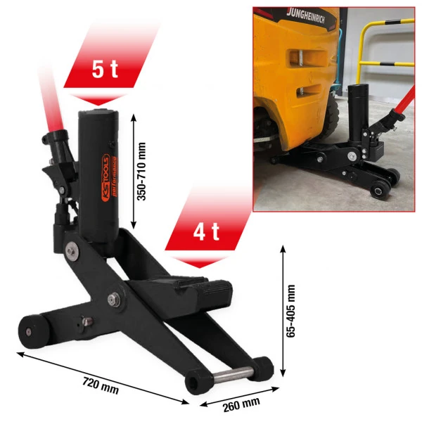 KS Tools performance Zdvihák pre vysokozdvižný vidlicový vozík, hydraulický 4-5 t 160.1050