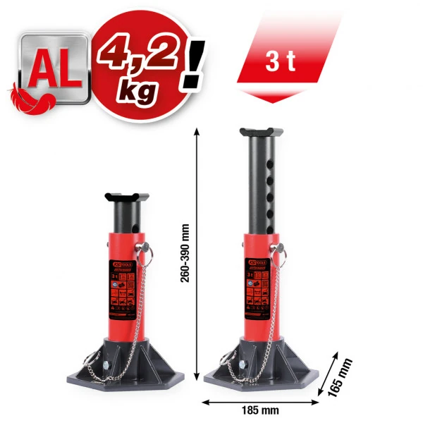 KS Tools performance hliníkový podstavec, 3000 kg, pár 160.1240