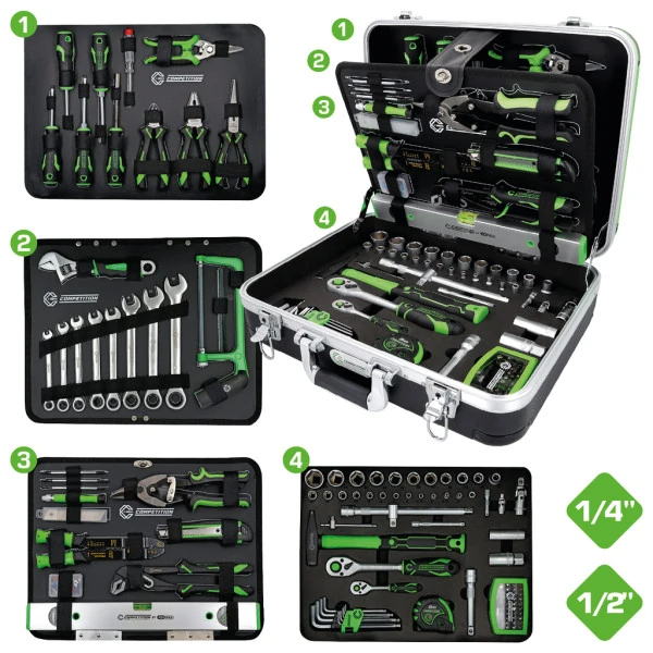 KS Tools  COMPETITION 1/4"+1/2" univerzálna súprava náradia, 145-dielna 512.0145