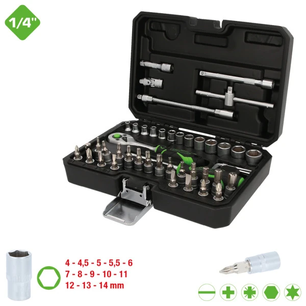 KS Tools  COMPETITION 1/4" súprava nástrčkových kľúčov, 48-dielna 512.0048