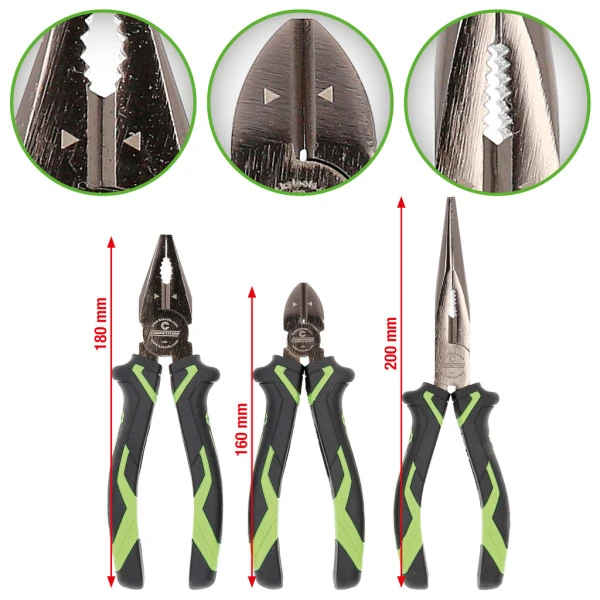 KS Tools COMPETITION súprava klieští, 3-dielna 512.0310
