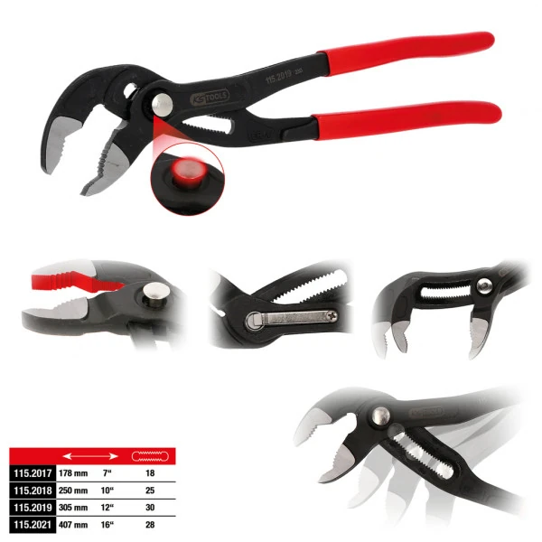 KS Tools Kliešte na vodné čerpadlo, 305 mm 115.2019