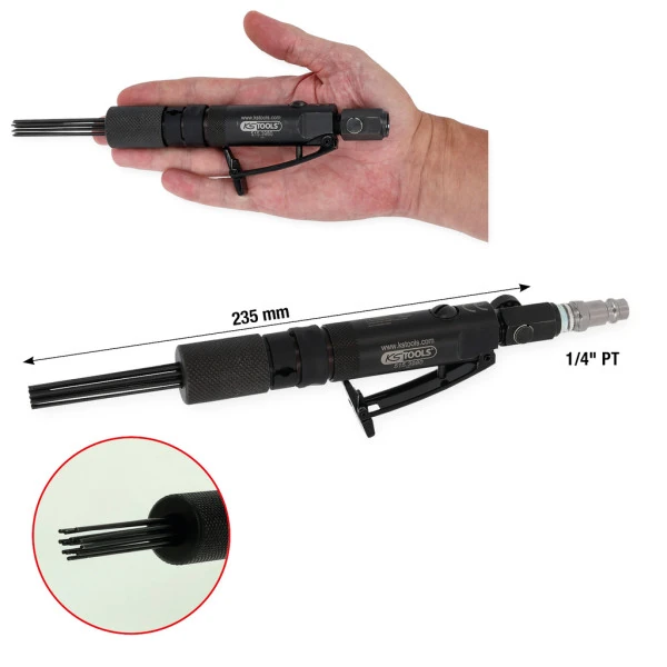 KS Tools Mini pneumatický odhrdzovač ihiel 515.3980