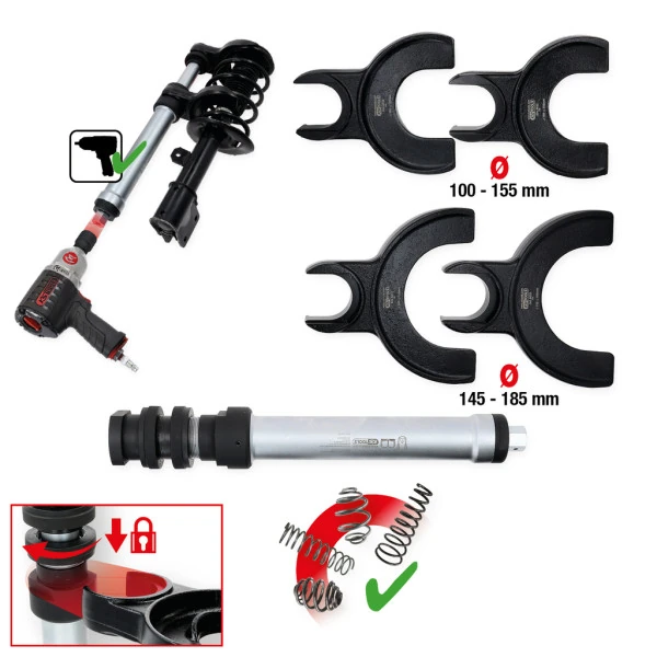 KS Tools  Napinák pružín McPherson, 6-dielna súprava 500.8630