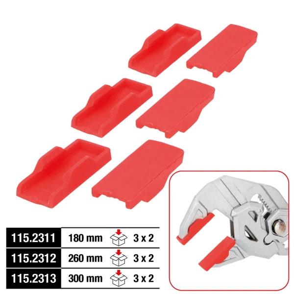KS Tools Ochranné čeľuste pre kliešťové kľúče, 3 páry, 260 mm 115.2312