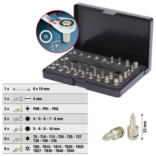 KS Tools Súprava micro bitov, 32-dielna 503.4670