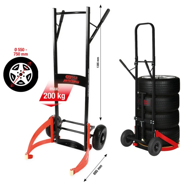 KS Tools  performance Profesionálny vozík na pneumatiky, max. 200 kg 160.1340
