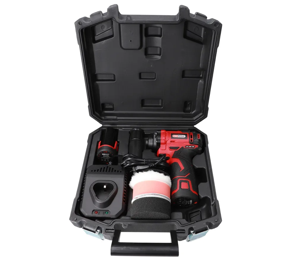 Akumulátorová leštička 12 V s príslušenstvom KS Tools 515.4760F