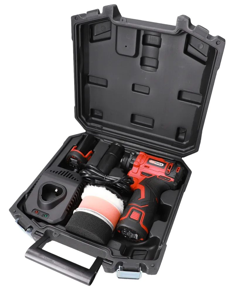 Akumulátorová leštička 12 V s príslušenstvom KS Tools 515.4760F