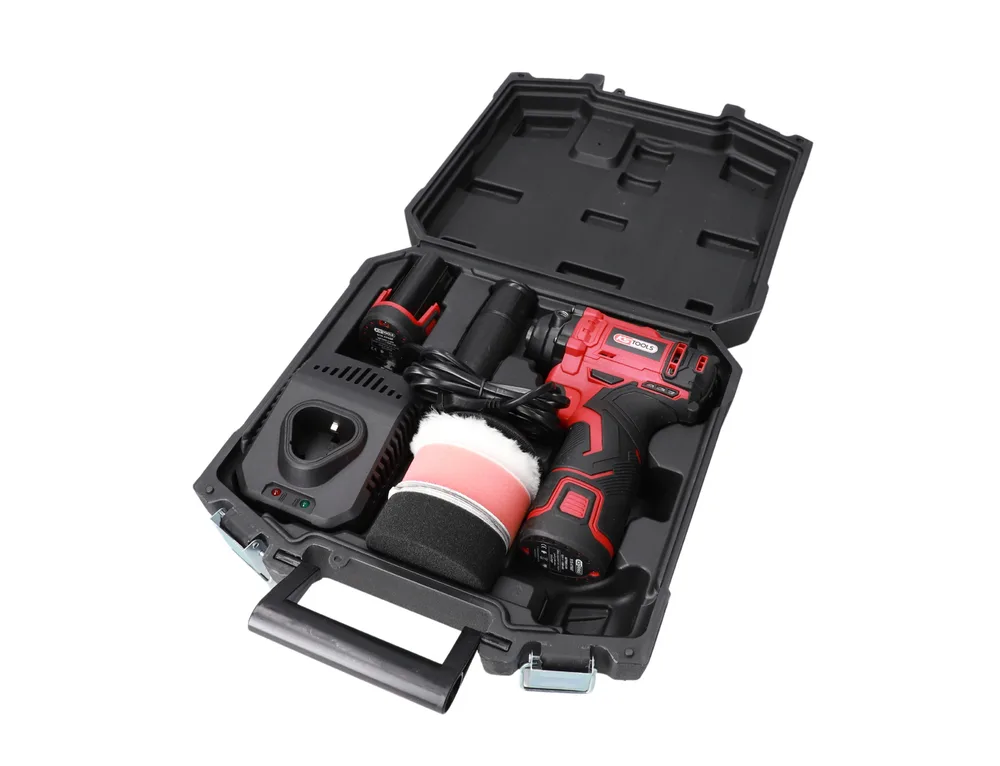 Akumulátorová leštička 12 V s príslušenstvom KS Tools 515.4760F