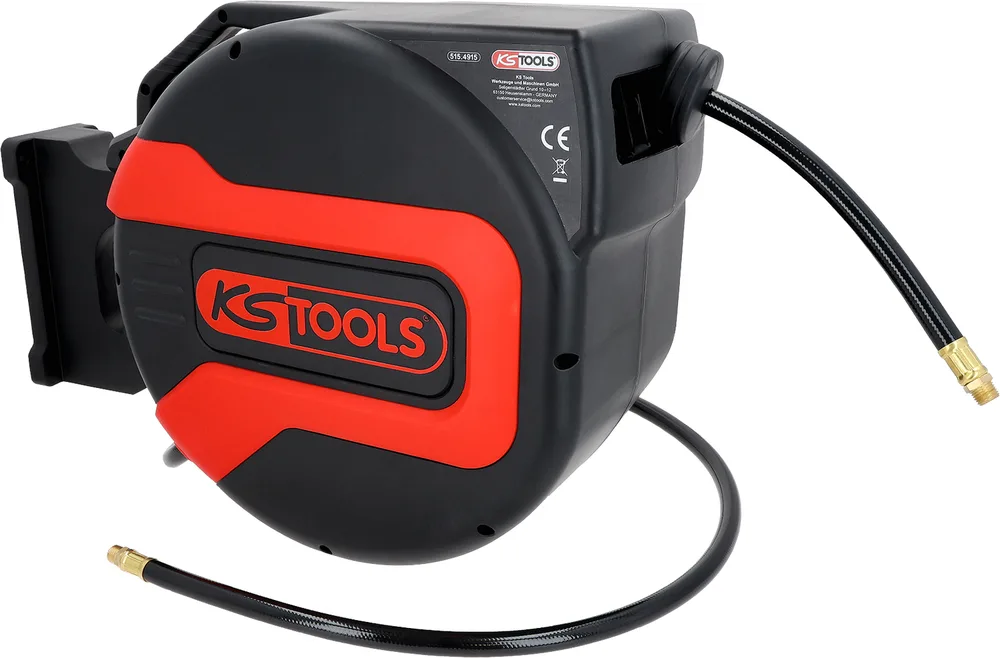 Automatický navijak hadice na stlačený vzduch, Ø 10mm x 15m KS Tools 515.4915