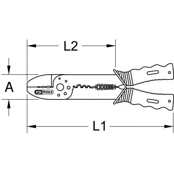 BERYLLIUMplus krimpovacie kliešte 200 mm KS Tools 962.0636