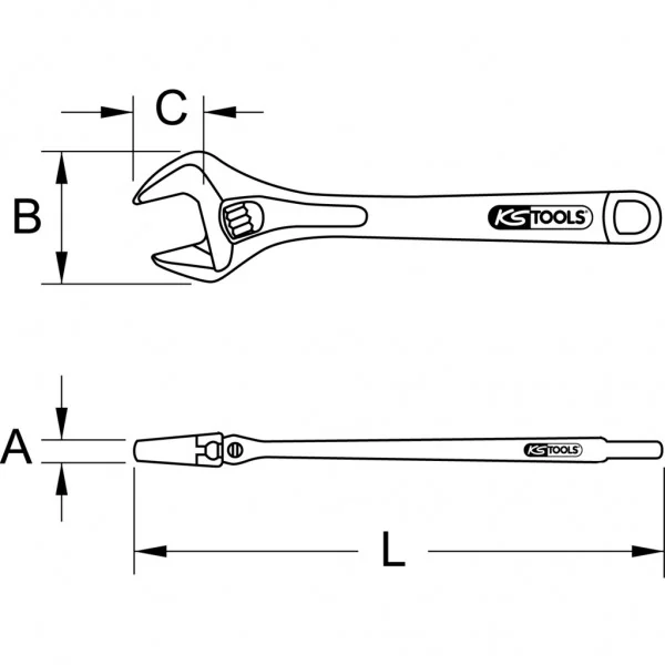 BERYLLIUMplus nastaviteľný kľúč 600 mm KS Tools 962.1114