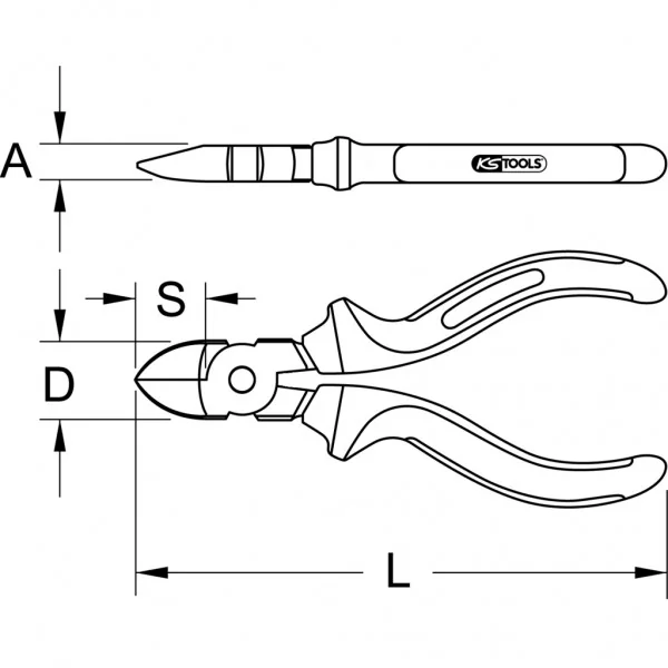 BERYLLIUMplus odstrihovač 165 mm KS Tools 962.0616