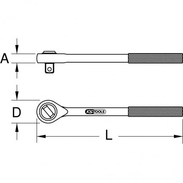 BERYLLIUMplus račňa s prepínacou páčkou 1/4" KS Tools 962.1490