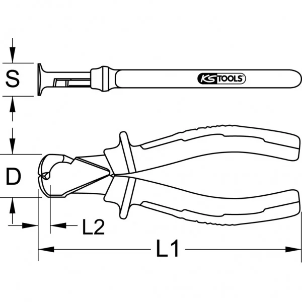 BERYLLIUMplus štípacie kliešte 175 mm KS Tools 962.0615