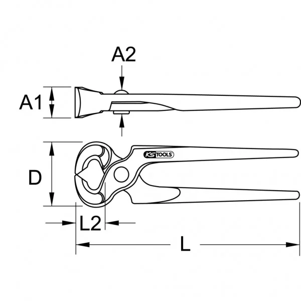 BERYLLIUMplus štípacie kliešte 200 mm KS Tools 962.0640