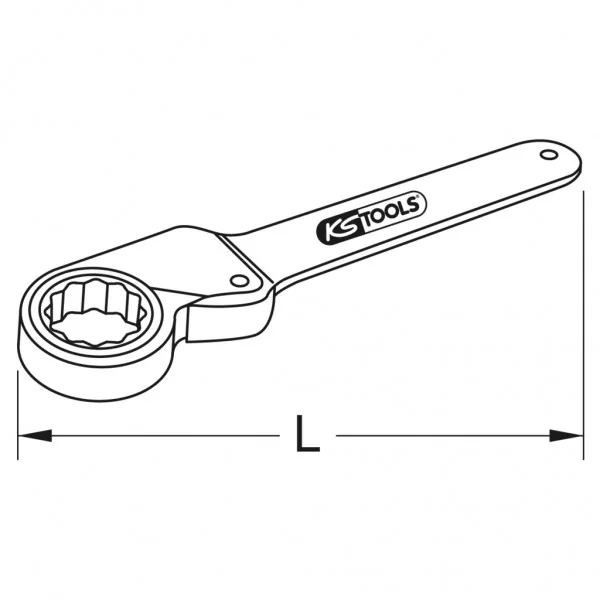 BERYLLIUMplus voľnobežná račňa 32 mm s 12-hranovým krúžkom KS Tools 962.0132