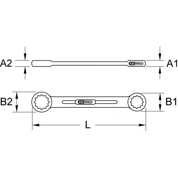 BRONZEplus dvojitý očkový kľúč rovný 36 × 41 mm KS Tools 963.7510