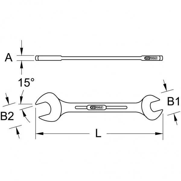BRONZEplus dvojitý otvorený kľúč 1 11/16 × 2" KS Tools 963.7110