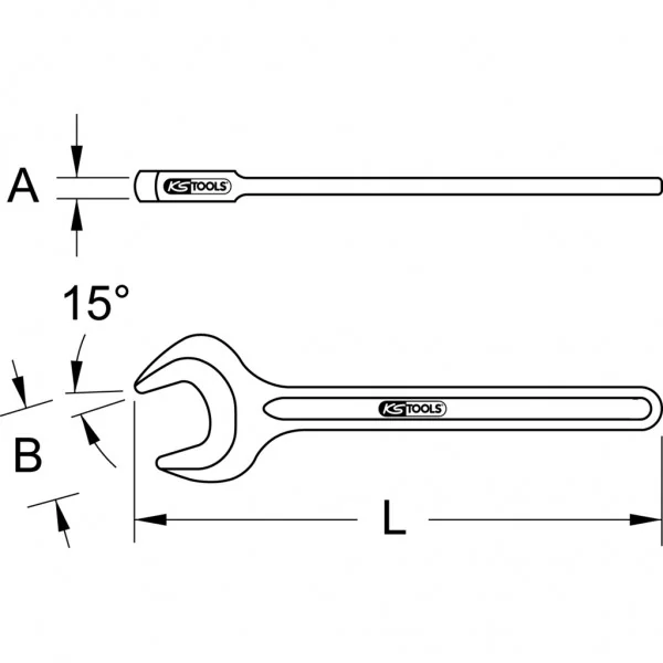 BRONZEplus jednostranný kľúč 105 mm KS Tools 963.7204