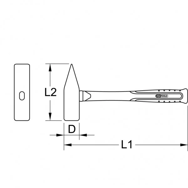 BRONZEplus kladivo 10 000 g, s rúčkou z hikórie KS Tools 963.2037