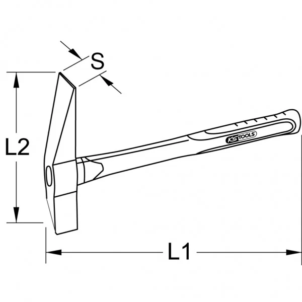 BRONZEplus kladivo na vodný kameň/odhrdzovanie, 900 g KS Tools 963.2175
