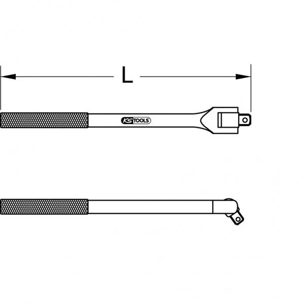 BRONZEplus kĺbová rukoväť 1/2" 250 mm KS Tools 963.1274