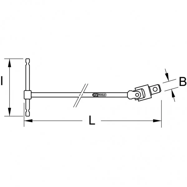 BRONZEplus kĺbová T-rukoväť 1/2" 460 mm KS Tools 963.1287