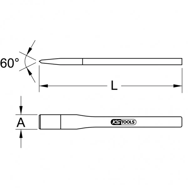 BRONZEplus murárske dláto, 22 × 600 mm KS Tools 963.2457