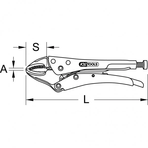 BRONZEplus neiskrivé škripcové kliešte, 254 mm KS Tools 963.0331