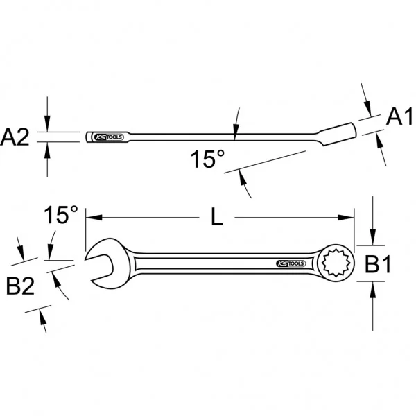 BRONZEplus očkový kľúč 1 1/2" KS Tools 963.7331