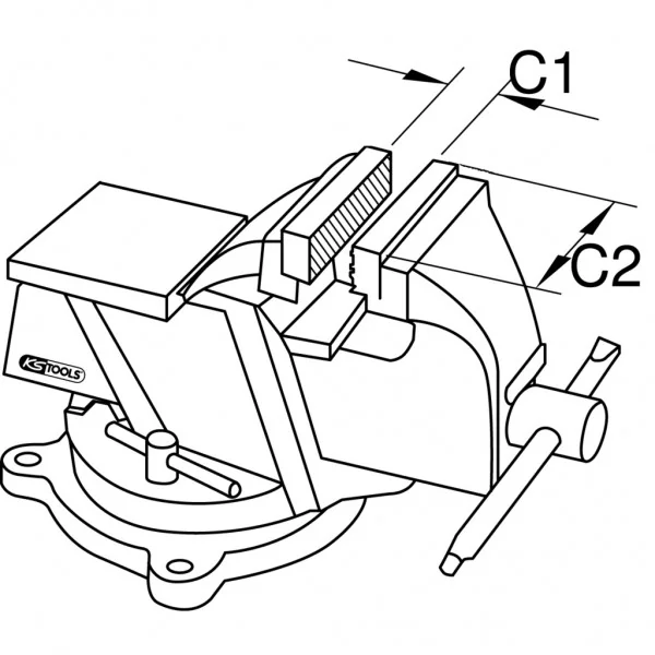 BRONZEplus paralelný zverák 100 mm KS Tools 963.5005