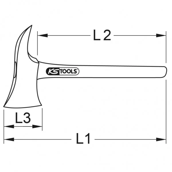 BRONZEplus požiarnická sekera 800 mm KS Tools 963.9610