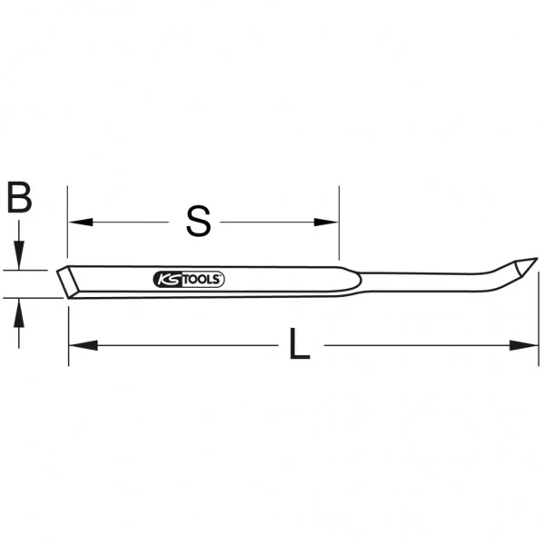 BRONZEplus prírubový nôž rovný 400 mm KS Tools 963.9655