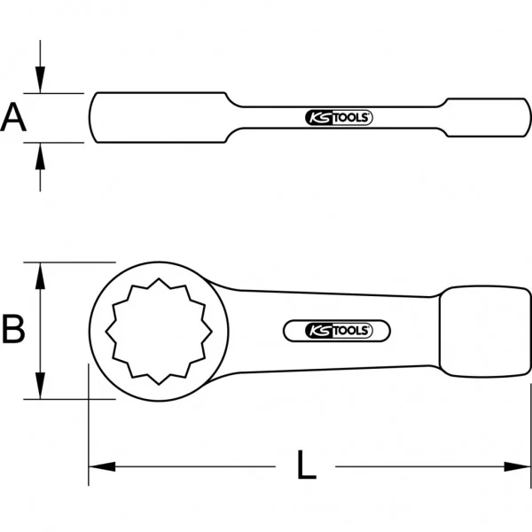 BRONZEplus rázový očkový kľúč 105 mm KS Tools 963.7767