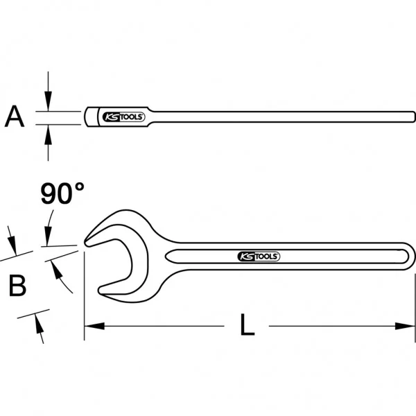 BRONZEplus rázový vidlicový kľúč 90°, 35 mm KS Tools 963.7920