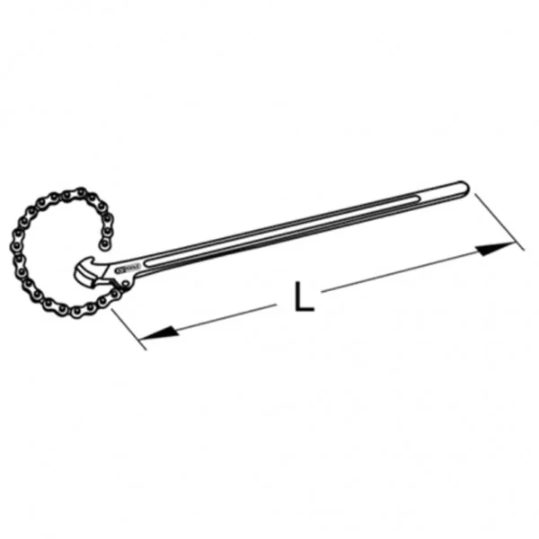 BRONZEplus rúrkové kliešte s reťazou, Ø max. 65 mm KS Tools 963.1718