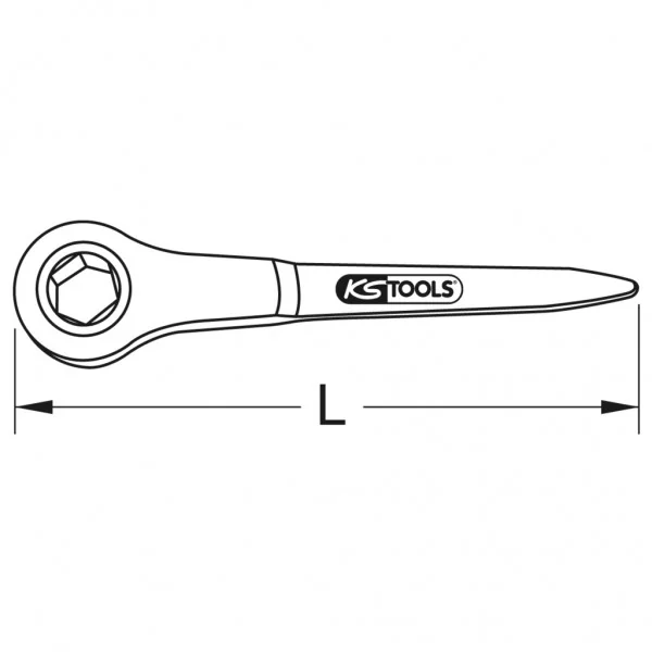 BRONZEplus stavebná račňa, 6-hranná, s centrovacím hrotom 30 mm KS Tools 963.1112