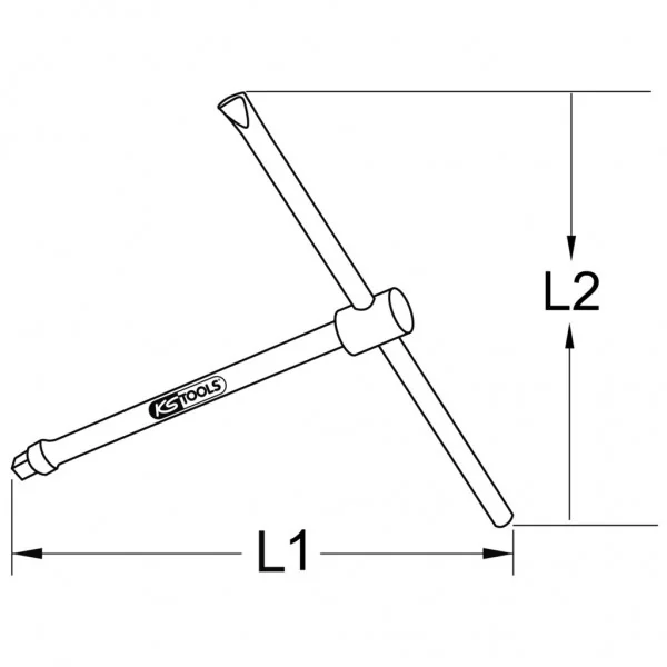 BRONZEplus T-rukoväť 1/2" 245 mm KS Tools 963.1286