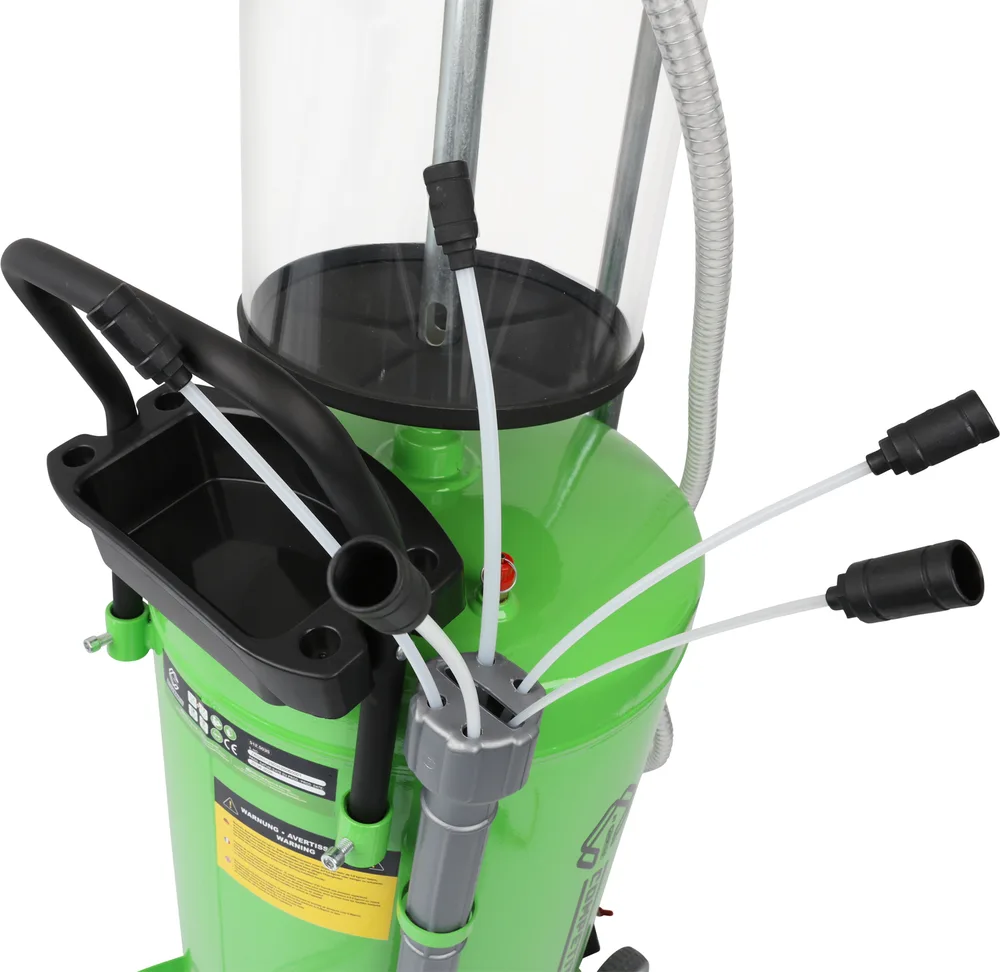 COMPETITION Mobilný zberač odpadového oleja s funkciou odsávania a sklenenou odmernou nádobou KS Tools 512.5035