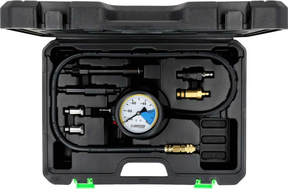COMPETITION Sada na meranie úniku tlaku pre benzínové a naftové motory, 7-dielna KS Tools 512.5165